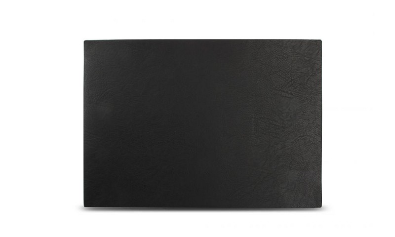 Set de table 43x30cm en cuir synthétique noir