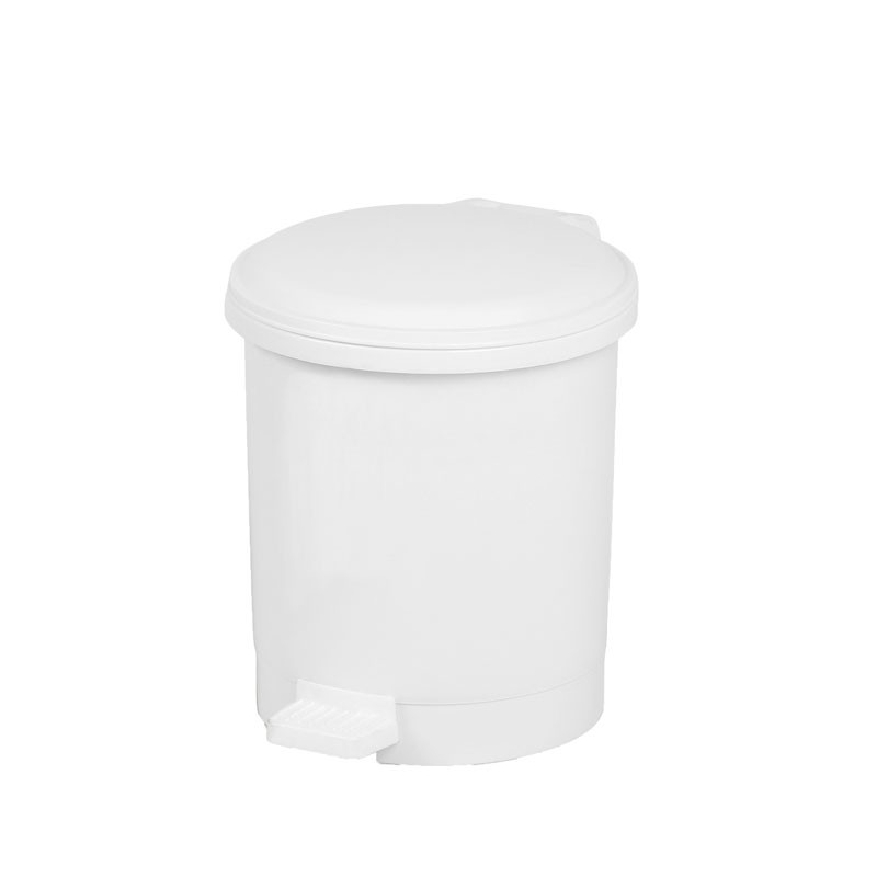 Poubelle à Pédale en Plastique 3L Blanche