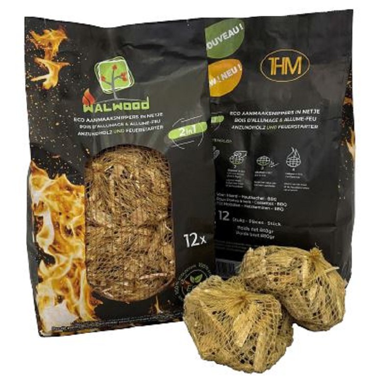 Chips de démarrage écologiques en filet -12 soigneusement dans 1 sachet