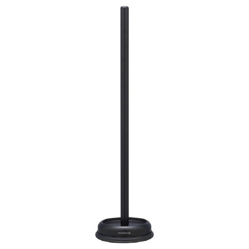 Porte-rouleau de papier toilette sur pied noir