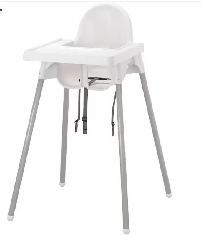 Chaise enfant Ikea Antilop blanche  plateau