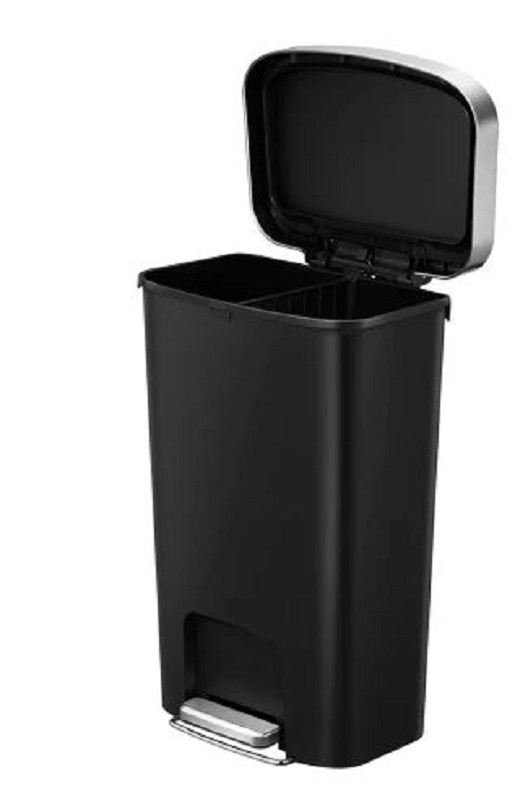 Poubelle à pédale Hana duo 25+25L noir