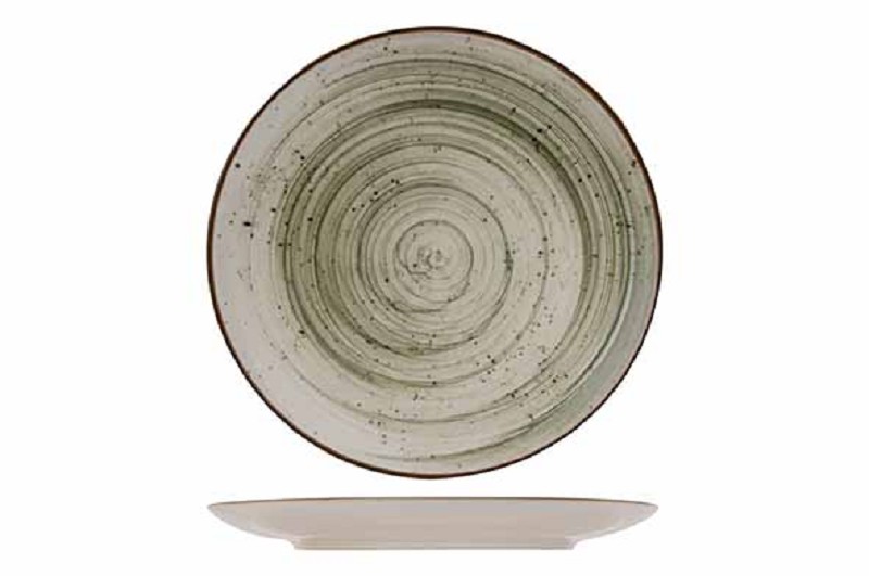 Assiette plate vert lierre de Sintra - poterie.