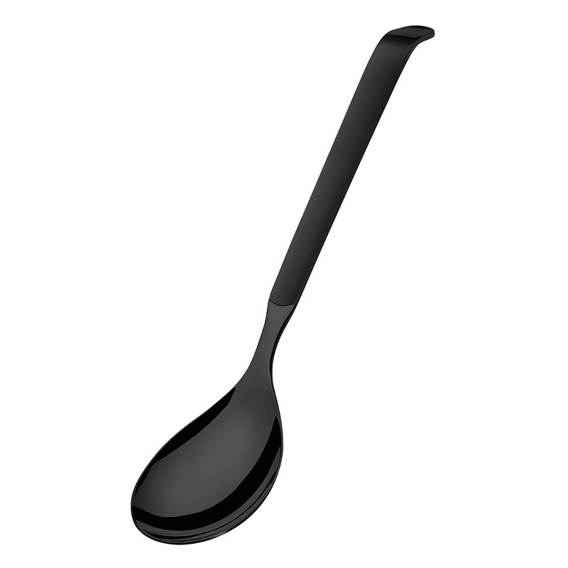 Grande cuillère à salade Amefa Buffet en satin noir (PVD noir)