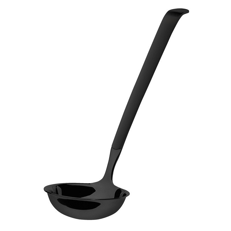 Louche à soupe à suspendre Amefa Buffet en satin noir (PVD noir)