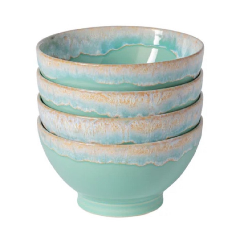 Bols à latte Costa Nova 15 cm, lot de 4, bleu turquoise