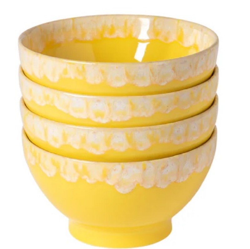 Bols à latte Costa Nova 15 cm, lot de 4, jaunes