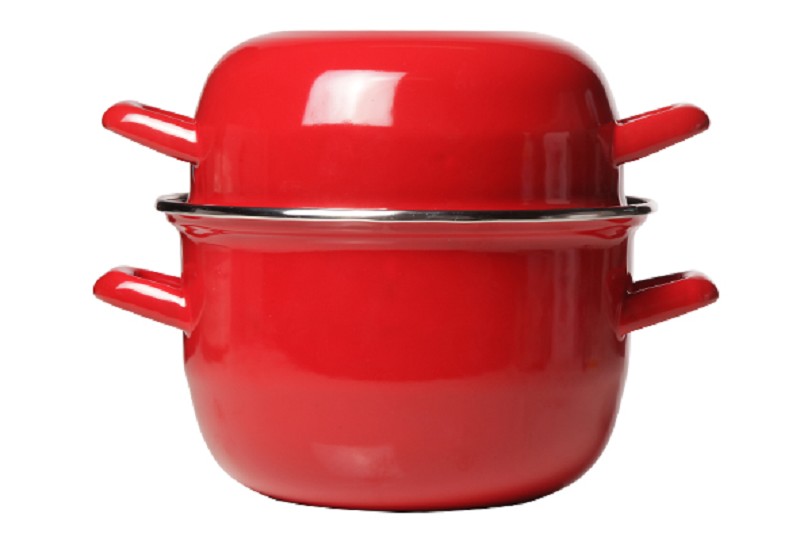 Horeca Pot à moules 1,2kg Rouge 2,8ltr 18cm