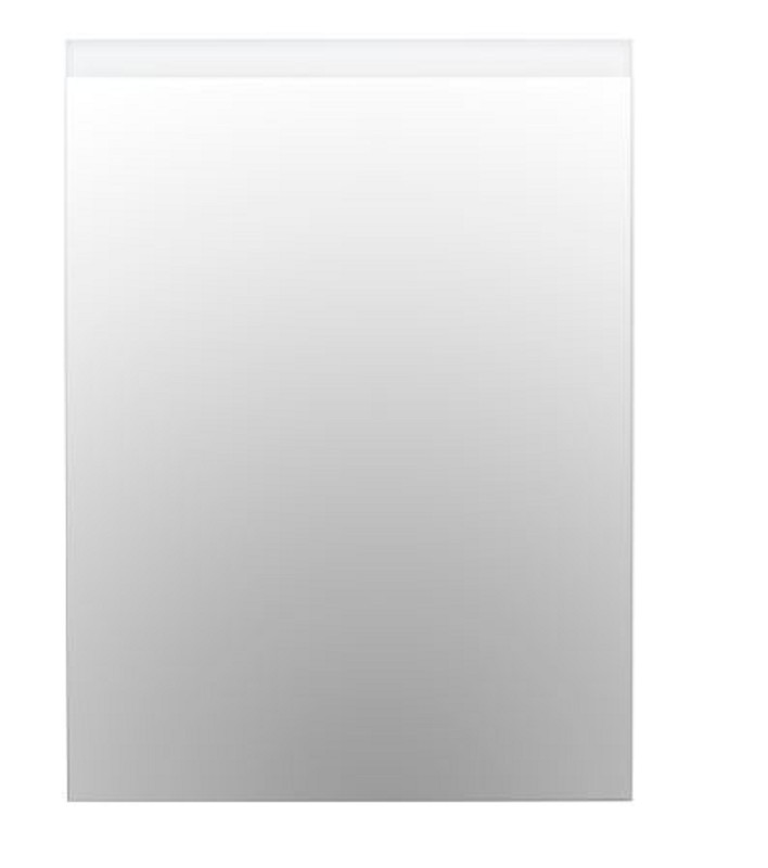Miroir 60x80cm avec éclairage LED intégré au dessus avec interrupteur tactile